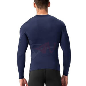 Nouveau rashguard pour homme à manches longues pour la natation, le surf, la salle de sport, l'entraînement, tissu extensible à séchage rapide - Product Image 3