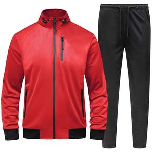 Ensemble de survêtement de sport décontracté de haute qualité sur mesure, taille plus, automne, uni, ensemble de jogging technique, survêtement de sport pour homme - Product Image 3