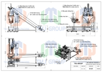Machine d'emballage sous vide TBM-SS02-A-V avec double trémie de pesage pour l'emballage de poudre d'adhésif pour carrelage, de mastic mural et de poudre d'amidon