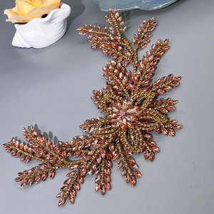 Elegant Rhinestone <b>Snowflake</b> Brooch 27x7cm Channel Setting Wedding <b>Decor</b> Gold Plated Opp Bag Packaging - Product Image 1