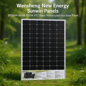 Panneau solaire monocristallin noir HJT Wensheng New Energy (Sunwin) SP360M-60HB 550W - Product Image 3