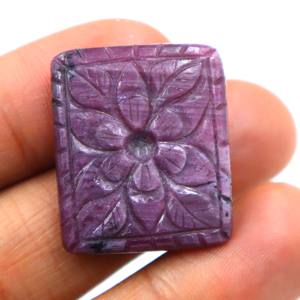 Rubis rouge naturel sculpté en cabochon, pierre précieuse, rubis sculpté à la main, pierre lisse, fournisseur en gros pour bijoux - Product Image 1