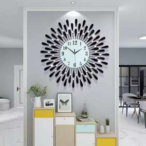 Contemporary Modern Decorative Metal Wall Clocks Iron Needle Display with Clean Lines and Neutral Tone for Home Decoration - Product Image 2