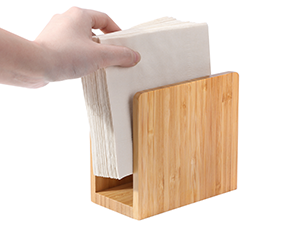 Wholesale Tabletop Freestanding High Quality Bamboo Wood <b>Napkin</b> Holder Restaurant Table Tissue <b>Dispenser</b> - Product Image 4