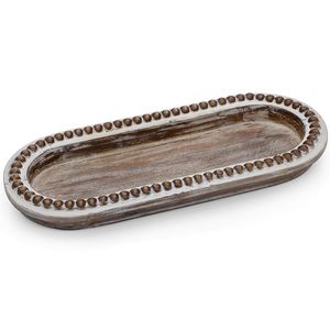 Elegante bandeja rústica de madera de acacia, bandeja de servicio personalizada hecha a mano para desayuno de Hotel y comida de fiesta, bandeja decorativa de alta venta - Product Image 1