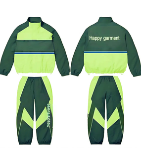 Ensemble de survêtement personnalisé coupe-vent en nylon veste de sport coupe-vent zippée pour hommes pantalon coupe-vent d'entraînement coupe-vent - Product Image 6