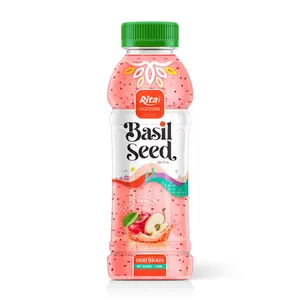 Bevanda di semi di basilico sapore di mela esportatore di bottiglie da 330ml dai produttori del Vietnam grossista prodotto di succo naturale