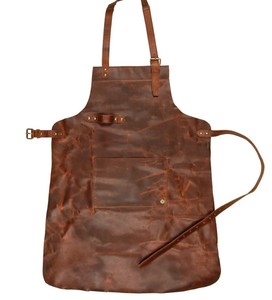 Tablier en cuir pour hommes Boiserie Forgeron Bouchers avec Poches - Product Image 3