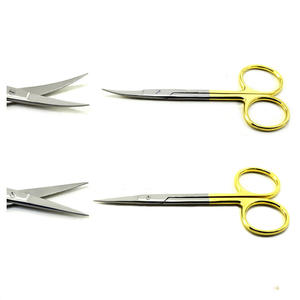 Ciseaux iris TC droits et courbes, pour la coupe délicate des tissus, tonsillaires, pointes émoussées étroites, pour la chirurgie en salle d'opération - Product Image 2