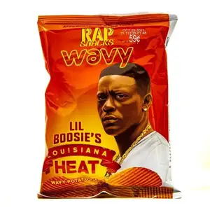 BBQ Rap Snacks Bar-B-Quin 'Chips de pommes de terre aromatisées ondulées