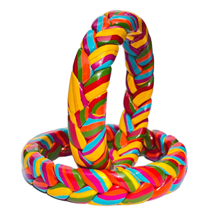 Bracelets multicolores style queue de cheval Lac rajasthani Leheriya Kada Collection Bangles of Lac | bracelets en laque | bijoux de lac - Product Image 1