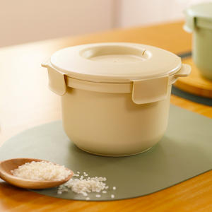 CaloBowl Sistema de doble tapa Utensilio para hacer arroz con bajo contenido de azúcar Accesorio para comer saludable Apto para lavavajillas y microondas Ligero - Product Image 4