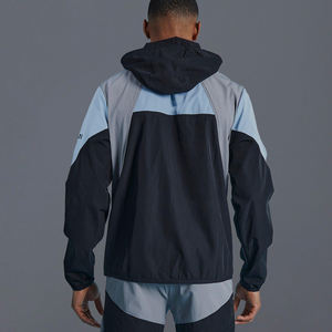 Chaqueta Cortavientos Unisex de Tela Transpirable con Cierre de Cremallera, Manga Larga, Panel Azul Claro, para Actividades al Aire Libre, Verano, Personalizable - Product Image 5