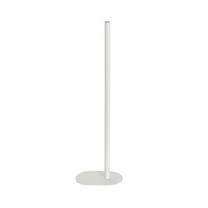 Florero de metal moderno estilo 3 tubos en elegante acabado blanco perfecto para decoración contemporánea del hogar y exhibición de mesa artística - Product Image 4