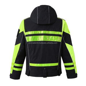 <b>Waterproof</b> Custom HIViz Reflective Road Safety Workwear Jacket High Visibility Industrial OEM Supplier Wholesale Removable Hood - Product Image 3