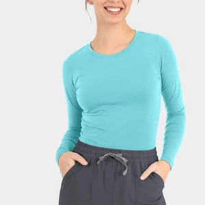 T-shirt à manches longues impression mode broderie sous gommages femmes accessoires d'allaitement sous chemises médical à manches longues - Product Image 3