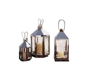 Glamorous Square Metal Candelabra <b>Set</b> of 3 Eco-Friendly Moroccan Hanging <b>Lanterns</b> Centrepiece Decoration Candle Votives Holders - Product Image 1