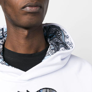 Logo imprimé de haute qualité Basics épais, coton mélangé strass pull à capuche pour hommes surdimensionné coton hommes strass à capuche - Product Image 6