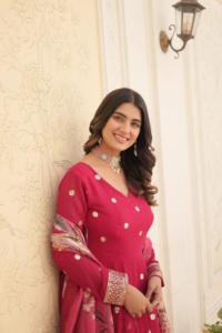 Suministro directo de fábrica Faux Georgette vestido de novia para exportación Venta Vestidos de fiesta para mujeres Vestido de noche - Product Image 5