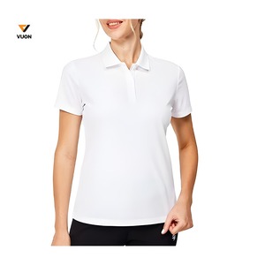 High Quality <b>Women's</b> Short Sport Golf <b>Polo</b> Shirt Custom Logo Silk Screen Printing 100% Cotton <b>Top</b> - Product Image 5