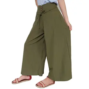 Hot người bán rộng chân cotton quần Bohemian quần phụ nữ Quần bảo vệ từ nhiệt từ ánh sáng mặt trời và thông gió tốt khi mặc