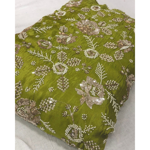 Vente en gros de tissus en dentelle brodée perlée respirante faits à la main de luxe pour robes de mariée, vêtements de mode pour garçons et filles, accessoires - Product Image 1