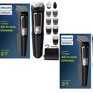 Tondeuse multi-usages Philips Norelco 13 pièces pour homme, barbe, visage, nez, oreilles, cheveux, tondeuse à cheveux MG3740/40 - Product Image 1