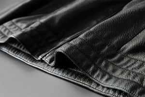 Veste en cuir tendance pour homme, manteaux pour homme, moto, automne, voyage, coupe ajustée, fermeture éclair noire, veste d'hiver surdimensionnée pour homme - Product Image 4