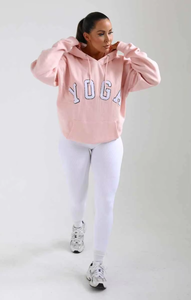 Nouveauté 2026 – Sweats à capuche oversize 100 % coton pour femme, style épaules tombantes avec badge imprimé logo personnalisé - Product Image 4