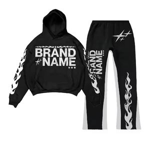 Qualité supérieure Logo personnalisé 100% coton Prix de gros Vintage Acid Wash Style tendance Survêtement lourd pour hommes - Product Image 1