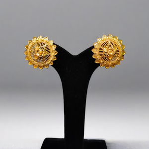 ชุดต่างหูผลิตตามสั่งพร้อม22CT ต่างหูชุบทอง Jhumka เครื่องประดับสำหรับผู้หญิง - Product Image 1