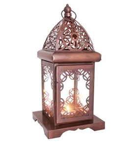 Linterna de Metal de lujo de latón AK en diseño marroquí con acabado antiguo con vidrio de alta calidad para decoración de Festivales/decoración Interior de cafetería - Product Image 1