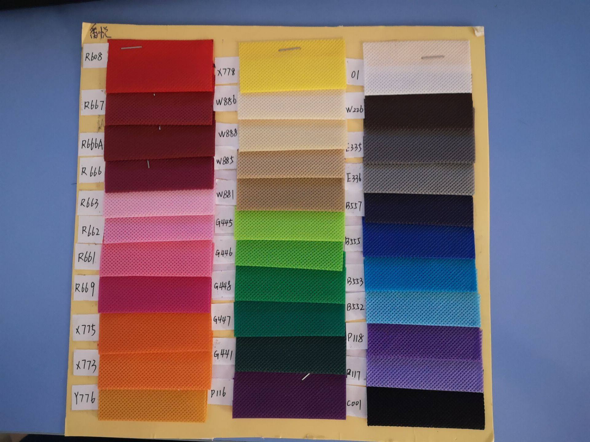 Select from colour chart