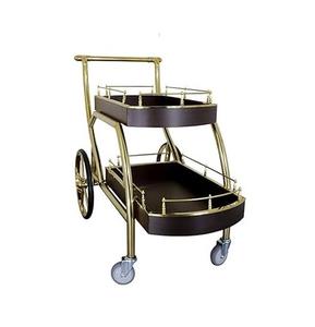 Luxury Custom Stainless Steel Champagne Wine Drinks Hotel Bar Service Cart Trolley High Quality. - Product Image 3