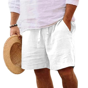 Nuevos pantalones cortos profesionales de verano de lino y algodón para hombre, pantalones cortos ligeros informales para correr - Product Image 2