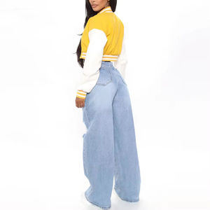 Meilleur tissu vêtements pour femmes vestes universitaires manches en cuir femmes veste universitaire nouveauté veste de qualité supérieure - Product Image 3