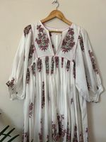 Robe longue kaftan pour femmes, artisanat indien fait main, meilleure fabrication, tunique en coton pur, robe pour femmes
