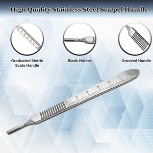 Mango de bisturí de acero inoxidable quirúrgico al por mayor 12,5 CM para BP Scalping cuchillas quirúrgicas no activas de varios colores - Product Image 3