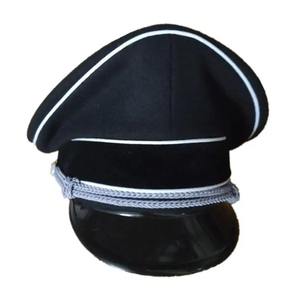 Casquettes d'officier pour hommes personnalisables vertes et noires - Casquettes d'officier de haute qualité faites à la main - Product Image 3