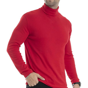 เสื้อเชิ้ตแขนยาวคอเต่าผู้ชายผ้าฝ้ายนุ่มแฟชั่นเสื้อสวมหัวแบบมีชั้นสำหรับฤดูหนาวผลิตตามสั่ง - Product Image 5