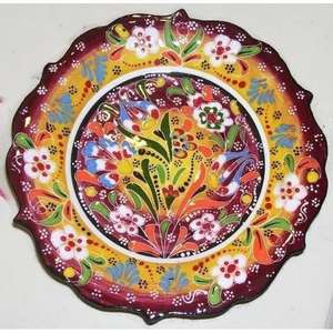 Placa en relieve de cerámica de 18cm, diseño elegante de placa para decoración del hogar - Product Image 1