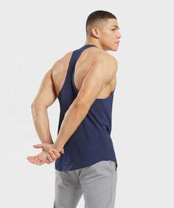 Camiseta Deportiva Premium de Secado Rápido y Transpirable para Hombre, Personalizable, Lisa, para Correr, Fitness, Gimnasio, Chaleco Deportivo de Algodón/Bambú - Product Image 2