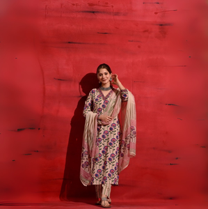 Bán Buôn Hiện Đại Cotton In Kurti Bộ Cho Phụ Nữ Với Đáy Hợp Thời Trang Thiết Kế Thoải Mái Cho Sử Dụng Hàng Ngày Lễ Các dịp - Product Image 3