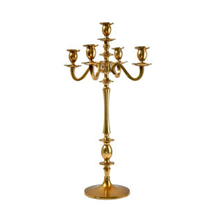 Attractive Shiny <b>Gold</b> Plated Wedding Centerpiece Tabletop Nine Arms <b>Candelabra</b> Decorate Home Candle Holder Best Quality & Prices - Product Image 6