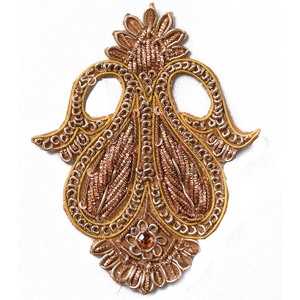 Broche Piment, Broderie Main Personnalisée, Patch en Soie Bullion du Pakistan, Fil Métallique, Dentelle à Coudre, Haute Qualité, Vêtement, Cheval - Product Image 6