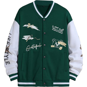 Chaqueta Universitaria Varsity de Lana 100% Ecológica Reversible para Hombre, Personalizada OEM de Alta Calidad, con Parche Bordado, Cálida, Estilo Bomber - Product Image 5