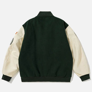 Veste universitaire en laine à prix de gros bon marché fermeture à bouton-pression et poignets côtelés vêtements de club de baseball vestes universitaires Letterman - Product Image 2