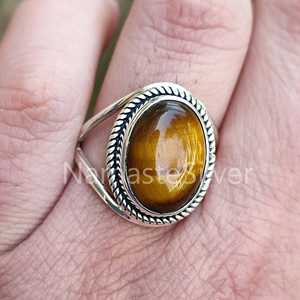 925 Sterling Silver <b>Tiger</b> <b>Eye</b> <b>Ring</b> Handmade June Birthstone Statement Promise Jewelry Natural <b>Tiger's</b> <b>Eye</b> Fashion Stud Earrings - Product Image 3