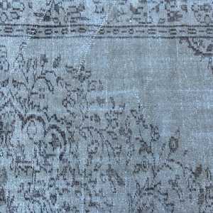 Tapis vintage, tapis d'appoint 2,6x6 pieds, tapis gris à motifs de plantes et d'arbres - Product Image 4