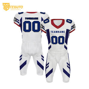 ชุดอเมริกันฟุตบอลสำหรับผู้ใหญ่เสื้อสโมสรโลโก้แบบกำหนดเองสีแขนสั้นสั่งทำ - Product Image 1